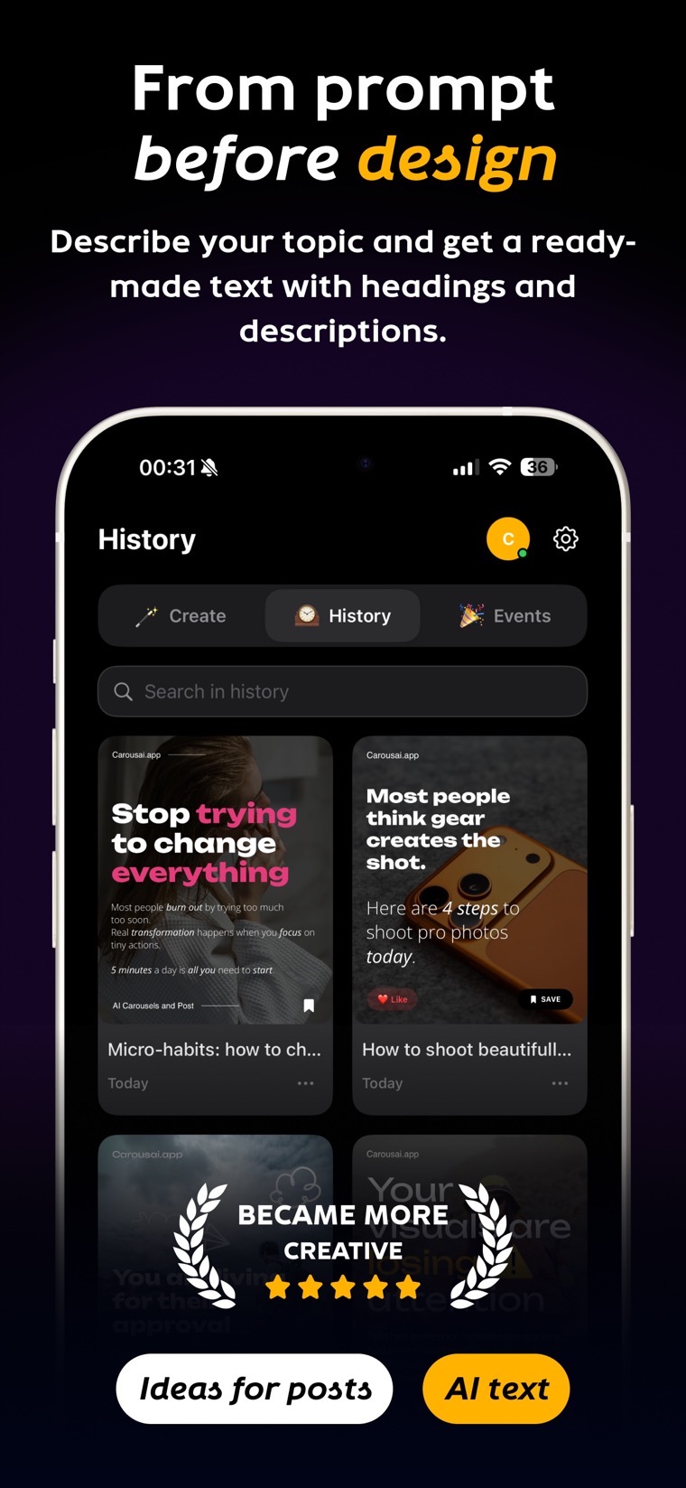 Carousai collage editor with filters and masks