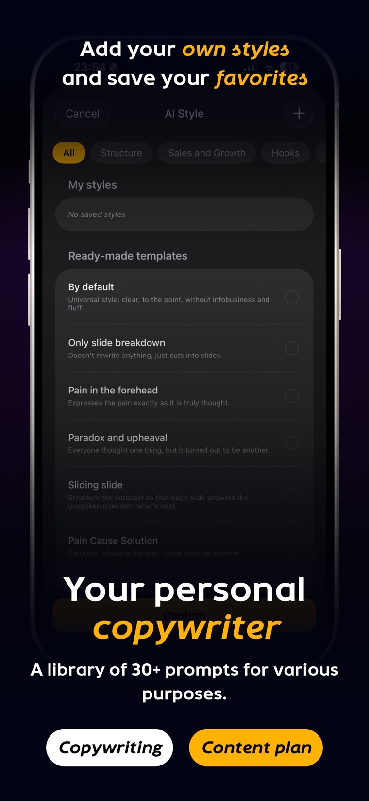 Font library with custom uploads in Carousai